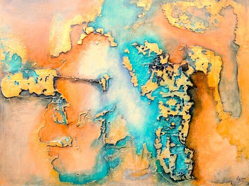 our world 9089 par Cornelia Seibt, Peinture en vente sur Singulart