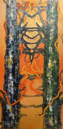L'Esprit de la forêt von Isabelle MAGNIN, Malerei kaufen auf Singulart