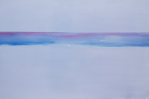 Purple, in the Series of Stripes von Whitney Kildahl-Rogers, Malerei kaufen auf Singulart