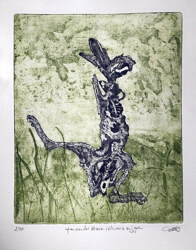 tanzender Hase by Philippe Bulasch, Print for Sale on Singulart