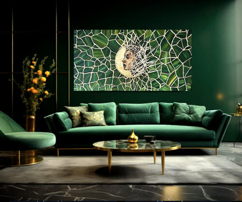Supernova in green de Tetiana Safonova, Pintura a la venta en Singulart