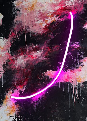 Squeezing The Dark Out par Nataliia Chebarkova, Peinture en vente sur Singulart