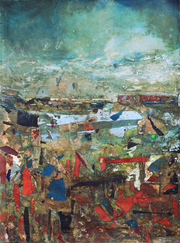 Beachcombing on a Stormy Day, Costa Rica von Robin Richmond, Malerei kaufen auf Singulart