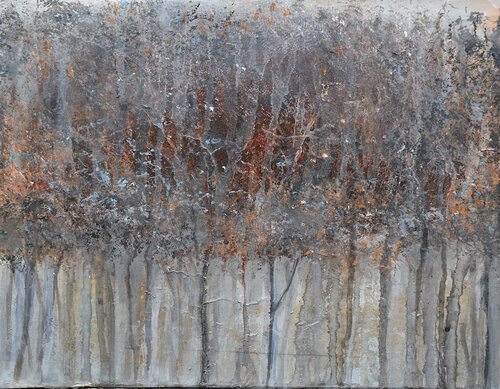Stand of Trees November II (snow) von Robin Richmond, Malerei kaufen auf Singulart