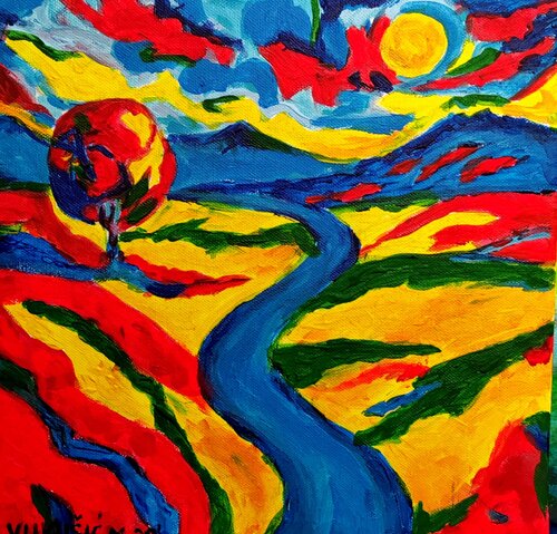 Dancing colors van Maja Vukušić, Schilderij te koop op Singulart