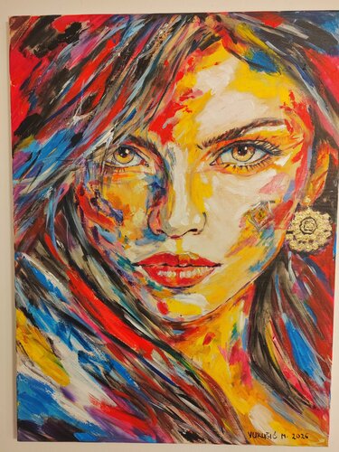 She Carries the Past par Maja Vukušić, Peinture en vente sur Singulart