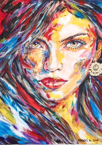 She Carries the Past di Maja Vukušić, Pittura in vendita su Singulart
