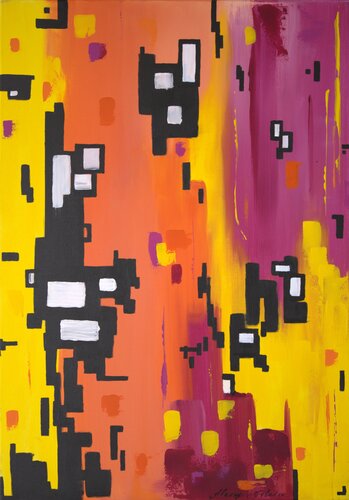 pixel city by Alexey Filatov, Painting for Sale on Singulart