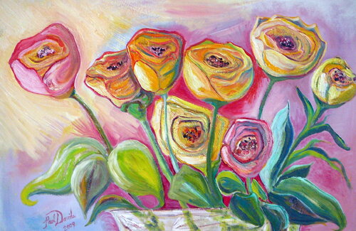 Eight Roses by Paul Davids, Painting for Sale on Singulart