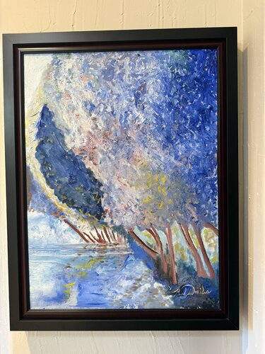 Trees with Blue Leaves by Paul Davids, Painting for Sale on Singulart
