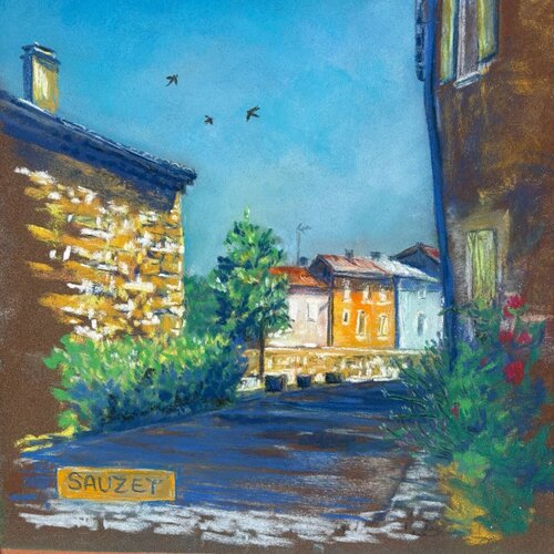 À l'ombre d'une ruelle de Sauzet von Manon Spina, Malerei kaufen auf Singulart