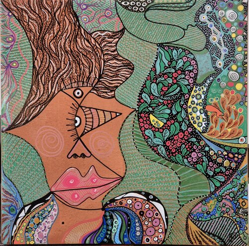 La mujer y la naturaleza van Ricardo Torres Martín, Schilderij te koop op Singulart