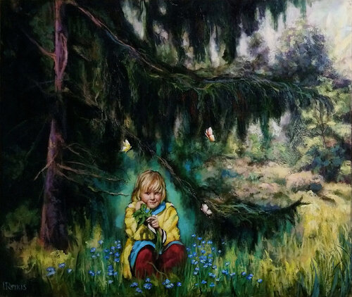 IN THE FOREST van Ilgonis Rinkis, Schilderij te koop op Singulart