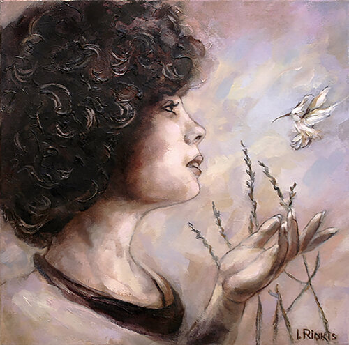 WOMAN IN SUMMER van Ilgonis Rinkis, Schilderij te koop op Singulart