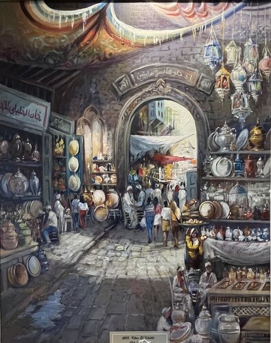 Khan El Khalili van Mansour Ahmed, Schilderij te koop op Singulart
