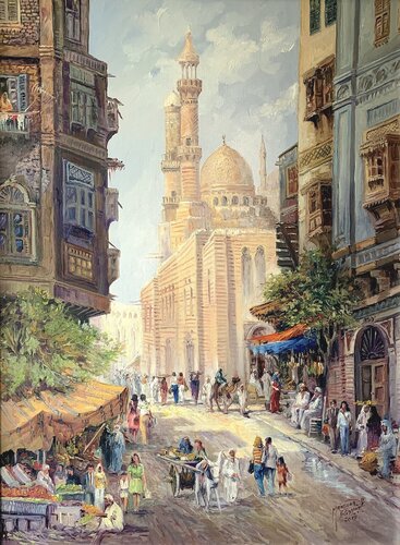 Bulaq Mosque van Mansour Ahmed, Schilderij te koop op Singulart