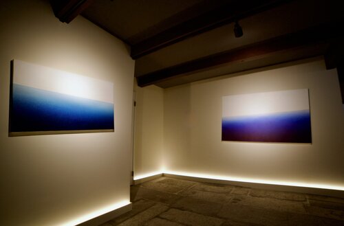 I imagine myself fading into a landscape I once witnessed (A set of two works) van Riyona Nito, Schilderij te koop op Singulart