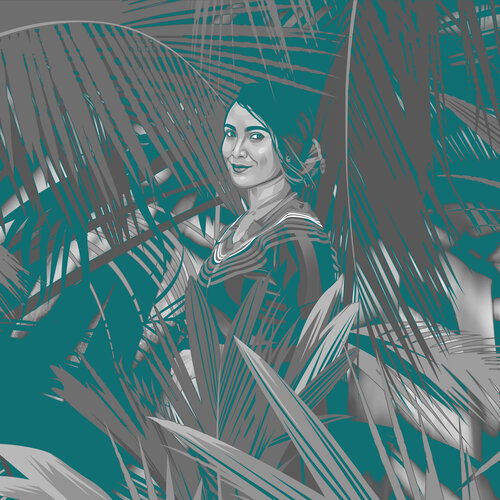 Turquoise Canopy: Keeper of the Quiet Grove van ABDULLA YASIR, Digitaal te koop op Singulart