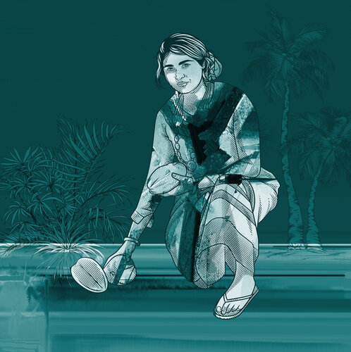 Collector of Coconuts par ABDULLA YASIR, Digital en vente sur Singulart