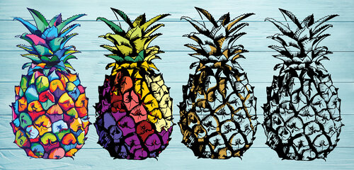 The Curious Life of a Pineapple von ABDULLA YASIR, Digital kaufen auf Singulart