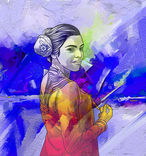 Dhivehi Grace in Lines von ABDULLA YASIR, Digital kaufen auf Singulart