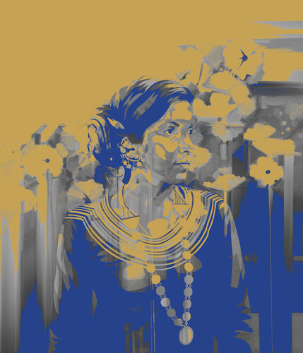 Indigo Echoes of Maldivian Grace di ABDULLA YASIR, Digitale in vendita su Singulart