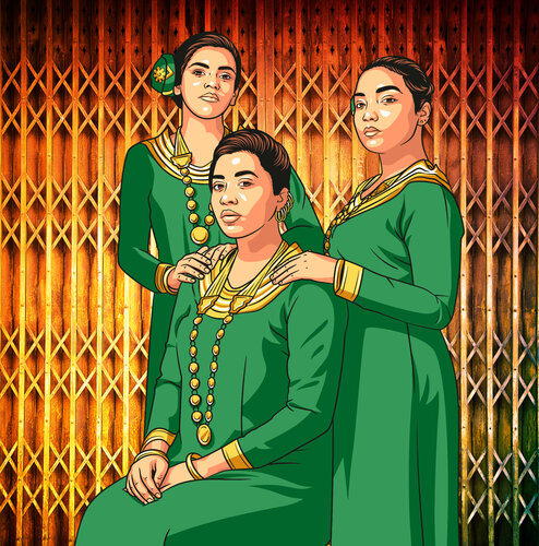 Salt, Silk, and Sisterhood by ABDULLA YASIR, Digital for Sale on Singulart