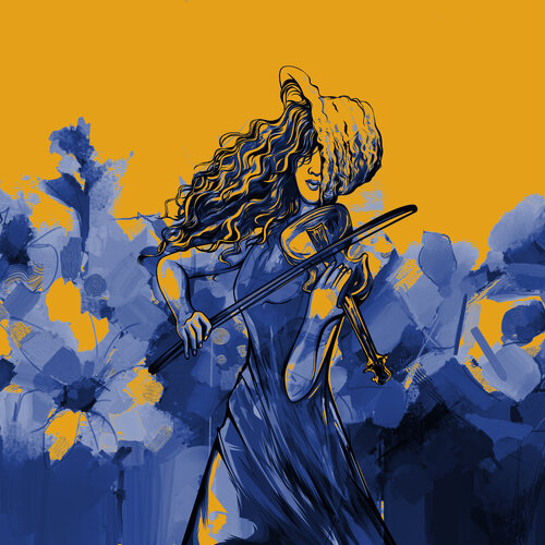 Indigo Harvest: Where the Bow Gathers Light di ABDULLA YASIR, Digitale in vendita su Singulart