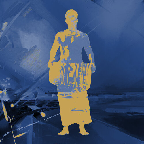The Indigo Drummer di ABDULLA YASIR, Digitale in vendita su Singulart