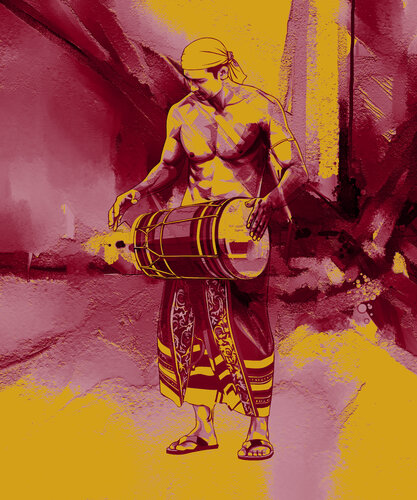 Bearer of the Saffron Flame von ABDULLA YASIR, Digital kaufen auf Singulart