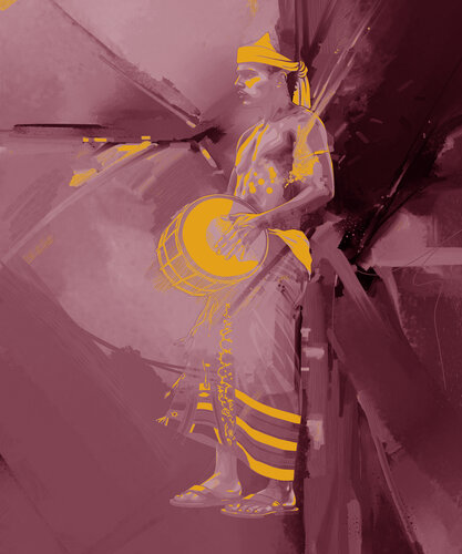 Bearer of the Ember‑Pulse di ABDULLA YASIR, Digitale in vendita su Singulart