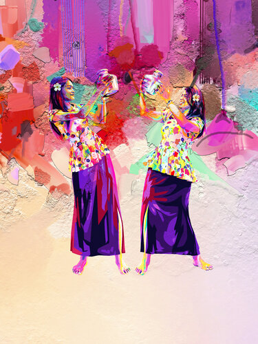 Dusk Drums of Eid: Bandiyaa in Bloom di ABDULLA YASIR, Stampa in vendita su Singulart