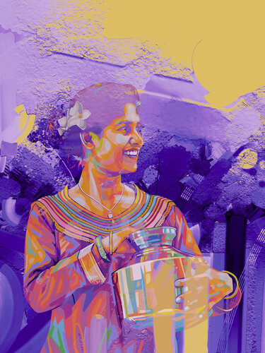 The Water Bearer’s Journey by ABDULLA YASIR, 版畫 for Sale on Singulart