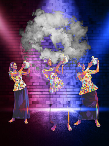 CRARBR — Three Bodies in Cyclical Breath, Returning to Ritual Light di ABDULLA YASIR, Stampa in vendita su Singulart