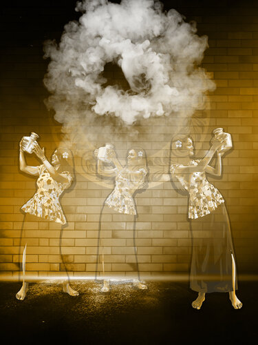 BLCLAR — Three Figures in Transitional Alignment, Advancing the BCA Cycle de ABDULLA YASIR, Impresión a la venta en Singulart