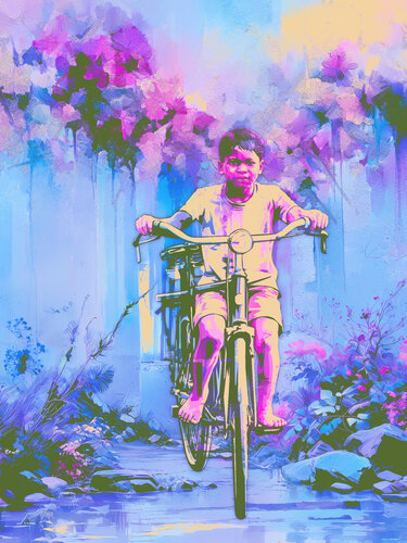 Days of the Big Bicycle di ABDULLA YASIR, Stampa in vendita su Singulart