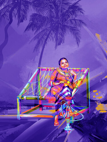 Labour Beneath the Palms by ABDULLA YASIR, Print for Sale on Singulart