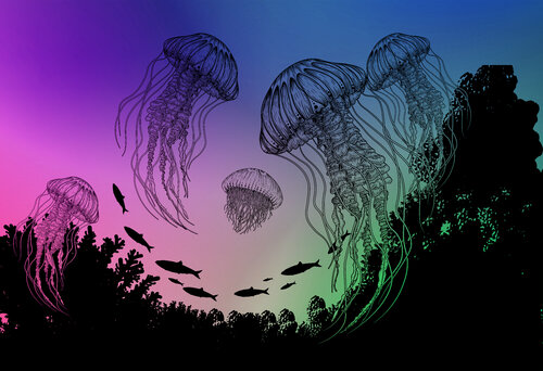 Drifters of the Painted Current par ABDULLA YASIR, Digital en vente sur Singulart