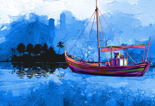 The Boat That Shouldn’t Exist di ABDULLA YASIR, Digitale in vendita su Singulart