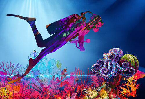 So… Who Actually Found the Jackpot? The Ocean Has the Last Laugh by ABDULLA YASIR, Digital for Sale on Singulart