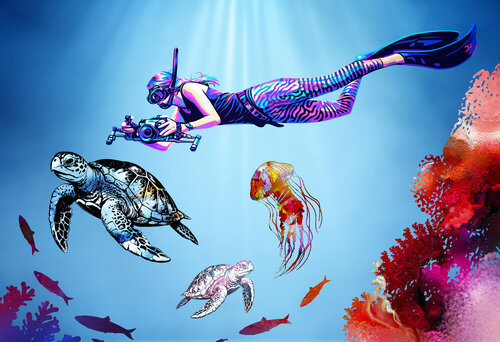 The Moment the Ocean Turned to Look at You van ABDULLA YASIR, Digitaal te koop op Singulart