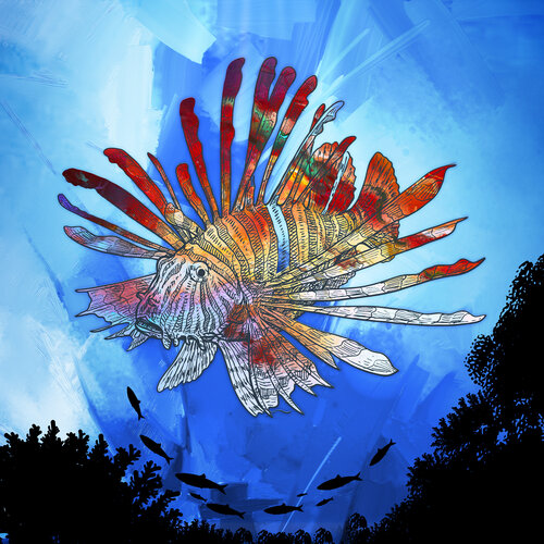 The Lionfish That Shouldn’t Exist de ABDULLA YASIR, Digital a la venta en Singulart