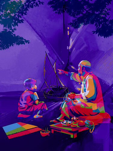 Where the Old Stories Pointed the Way par ABDULLA YASIR, Digital en vente sur Singulart