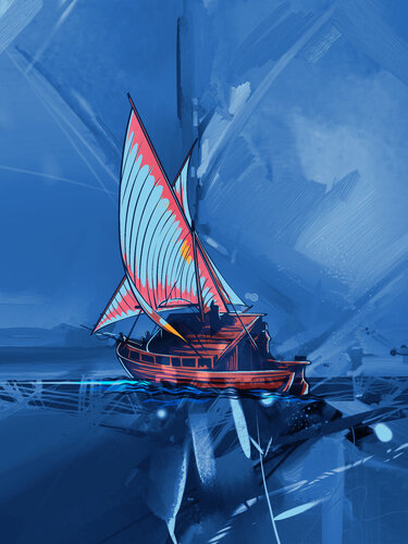 Sails Before the Engines de ABDULLA YASIR, Digital a la venta en Singulart