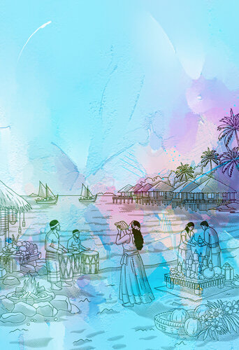Where the Tide Remembers Us par ABDULLA YASIR, Digital en vente sur Singulart