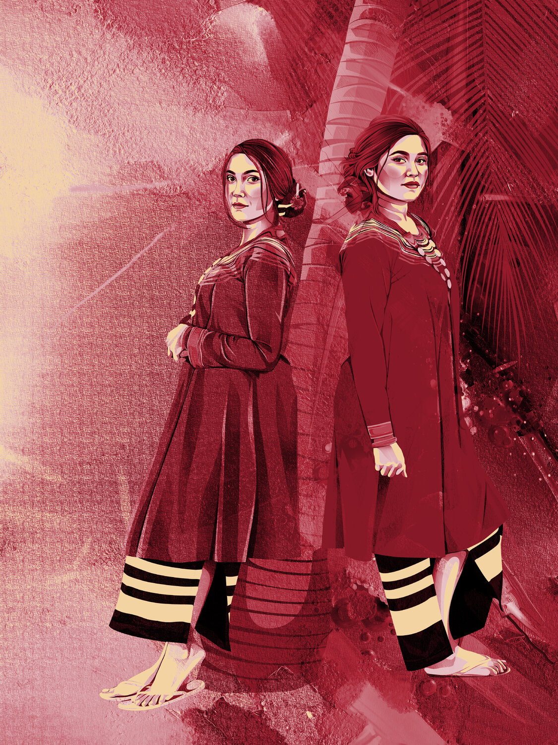 Indigo Rest: Sisters Beneath the Palm ABDULLA YASIR