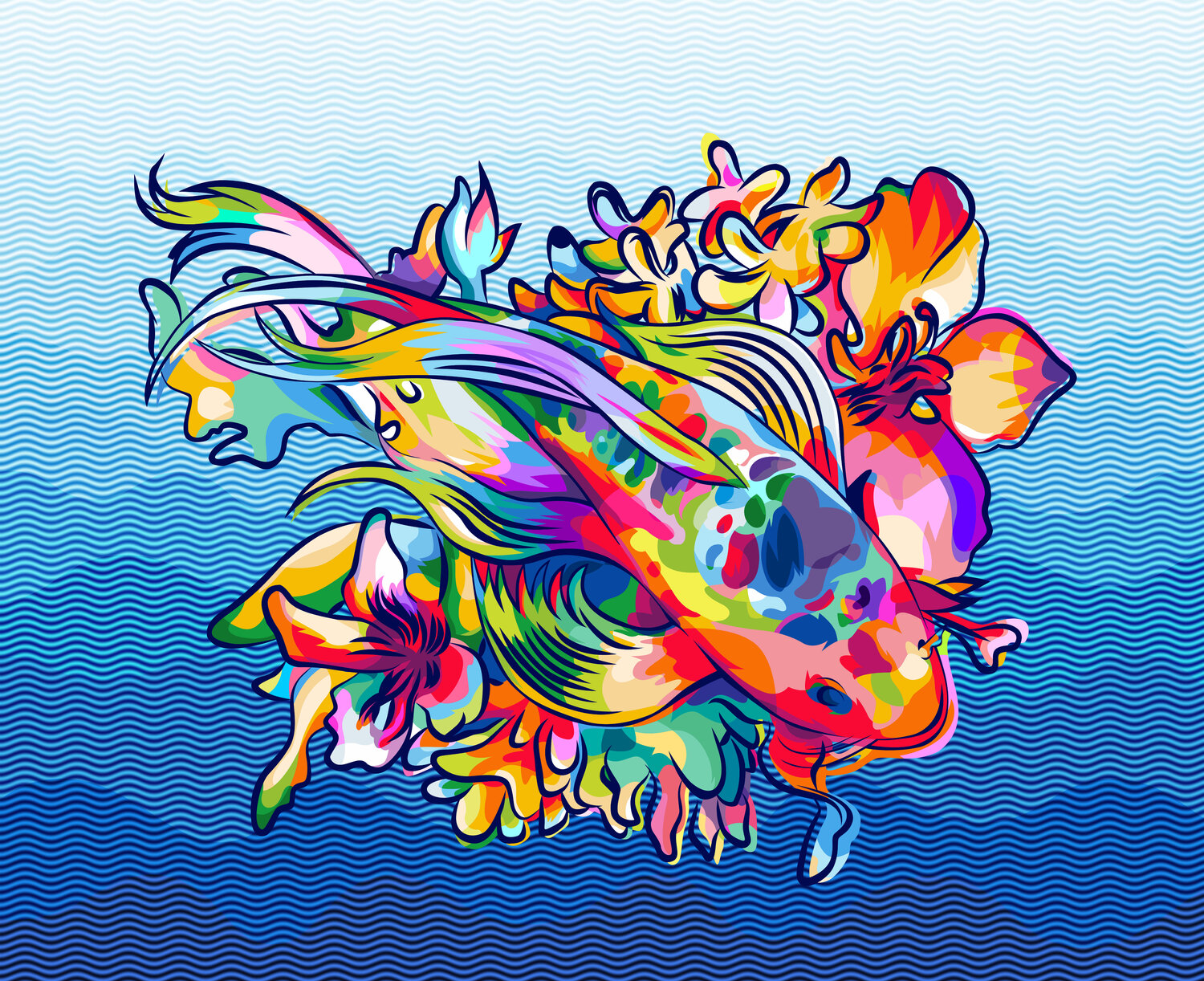 Koi in the Coral Bloom ABDULLA YASIR