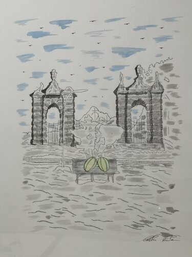 L'incontro van Christian Penta, Tekening te koop op Singulart