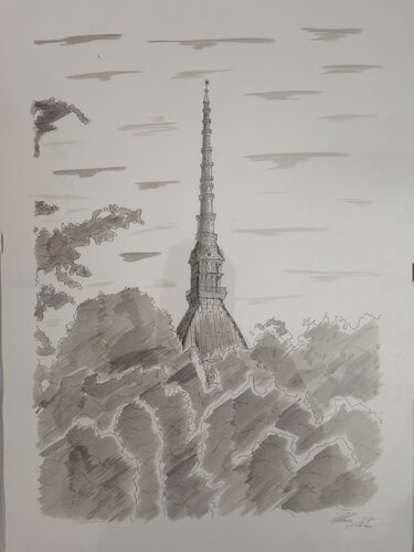 Mole Antonelliana von Christian Penta, Zeichnungen kaufen auf Singulart