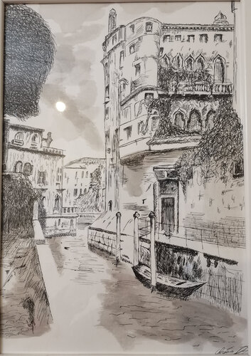 Exploring Venice di Christian Penta, Disegno in vendita su Singulart